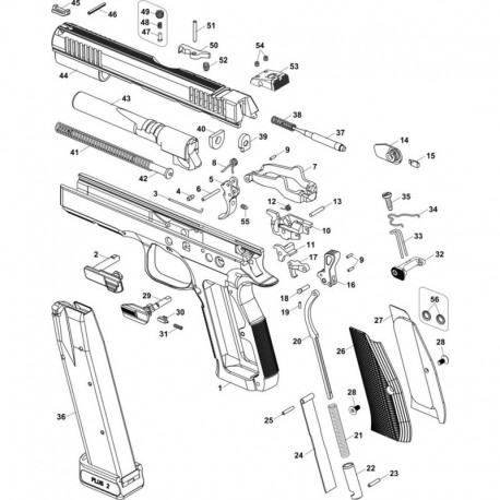 MAIN SPRING STRUT CZ 75/85/97 - Seboweapons.com - prodej zbraní a střeliva